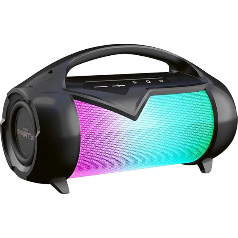 Bigben Interactive Party Lite Splashproof Light Effect Speaker - Black