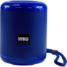 HYKU - 519 Portable Bluetooth Speaker with Hands-Free Microphone, Waterproof and FM Radio Function (Blue)