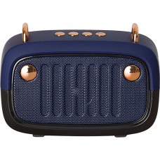 Vendoza BS-32D Portable Bluetooth Speaker - Blue Retro Wireless Speaker for Home, Travel, Outdoor (Blue)