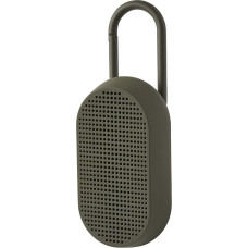 Lexon MINO T Bluetooth Speaker with Carabiner, Water Resistant (Khaki)