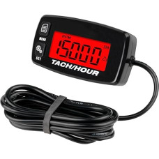 Runleader Digital Hours Tachometer for Maintenance, Backlight and Battery, Interchangeable for Lawnmower, Generator, Outboard Motor, Motorcycle, Chainsaw etc.