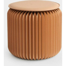 HKDJ sulankstoma popierinė taburetė, kūrybinė apvali kėdė iš kraftpopieriaus medžiagos su šešiakampio formos korio struktūra, skirta mokyklai, svetainei, ruda