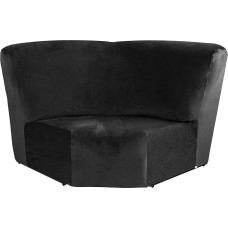 Įtempto kampo sofos dangtelis 1 gabalas Velveto kampinis sofos dangtelis Sofos dangtelis Sekcinis šezlongas Vienos dalies sofos dangtelis L formos sofos sofos papildoma sėdynė Minkšta su elastinga apačia Juoda