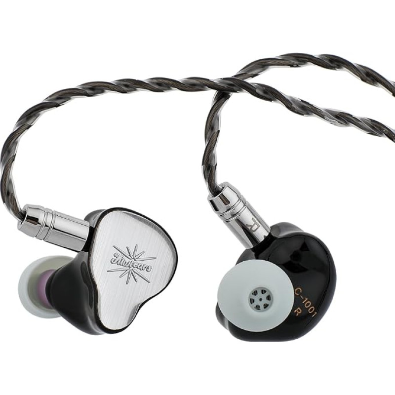 LINSOUL Kiwi Ears KE4 In-Ear Monitor, 2DD+2BA Hybrid Headphones, Gaming Earphones, HiFi Wired IEM, with Removable IEM Cable for Musicians Audiophiles