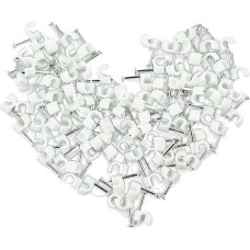 400 Stück runde Kabel-Clips, langlebige runde ordentliche Clips, Halter für die Organisation von elektrischen Drähten, Sortiment, Kabelhalter, Management-Clips, 4 mm (weiß)