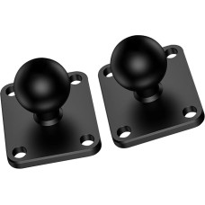 1 Inch Ball Connector with Square Base, Hollow Ball Adapter, Motorcycle Satellite Navigation Mount, GPS Ball System, Compatible with RAM Mount/iMESTOU Mount (2 Pieces SZZS-R6)