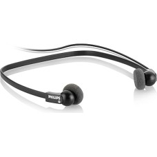 Philips LFH0234/22 Playback Headphones Stereo Under Chin Headphones with Level Control 85dB for Philips Dictation and Playback System with 3.5 mm Stereo Male (Mini Jacks) – Charcoal
