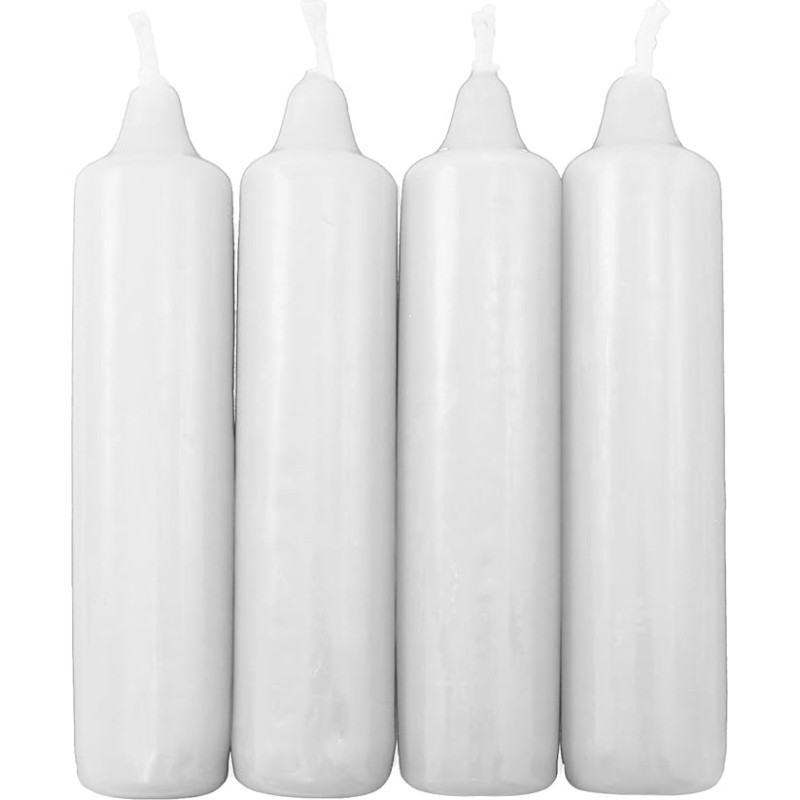 OLShop AG 5 advento žvakių pakuotė balta, maždaug 23 x 105 mm (5 x 4 vnt.) Kalėdų eglutės žvakės, piramidės formos žvakės, eglutės žvakės, žvakės