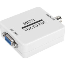 VGA ir BNC adapteris, mini monitorių vaizdo adapteris Mini HD VGA ir BNC vaizdo keitiklis, skirtas HDTV monitoriams, televizoriams, kompiuteriams ir kt.