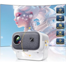 Projektorius Elektrinis fokusavimas / trapezoidinė korekcija: ±360° sukimasis 15000L 1080P HD mini projektorius 