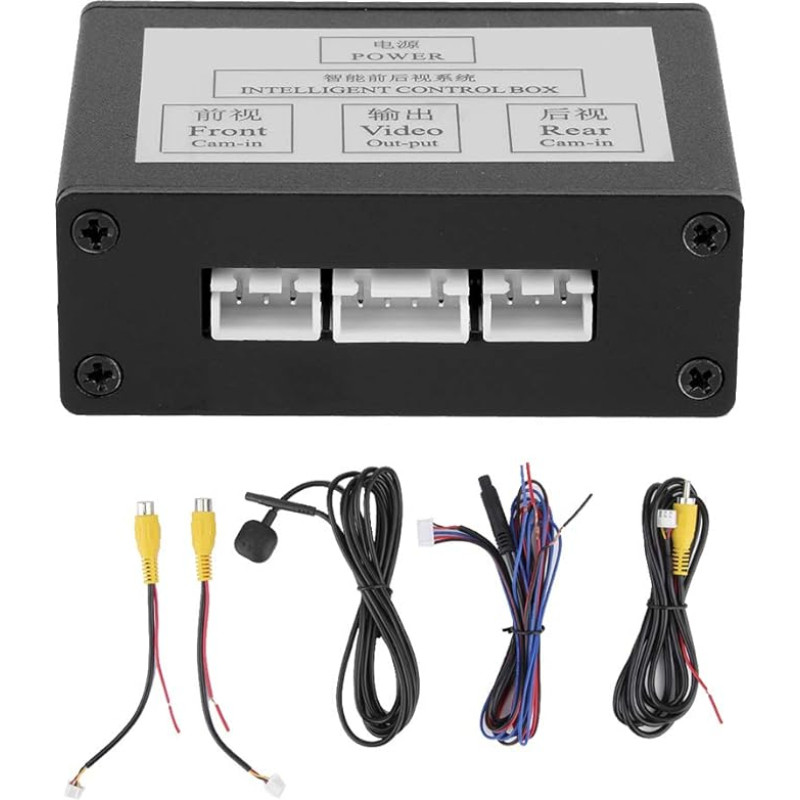 Automobilio kameros keitiklis, cinko lydinio parkavimo kameros keitiklis Smart Car Front Rear View Video Switch Box adapteris automobilio kameros kanalo valdymui