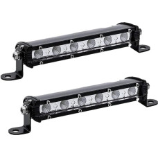 AnTom 18 cm LED atbulinės eigos šviesa Traktorius 18 W vandeniui atspari LED darbo šviesa plokščias prožektorius 12 V motociklui Traktorius Pickup Jeep Campervan