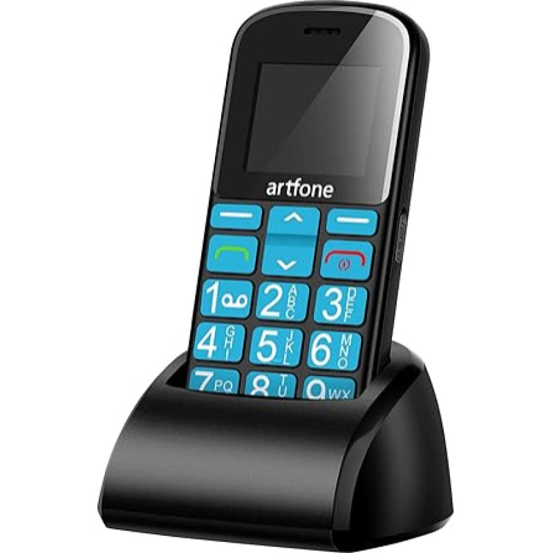 artfone Big Button Handy f¨¹r ?ltere Menschen, Dual SIM Unlocked Senior Handy mit SOS-Taste, einfach zu bedienen Basic Handy, 1400 mAh talpos baterija, didelė rankinė, Taschenlampe, FM radijas