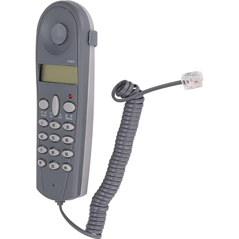 Small Corded Telephone, Mountable Phone Wall Hanging, Noise Cancellation, Large Button, Redial, Wall Mounted Landline for Family In Hotel Room