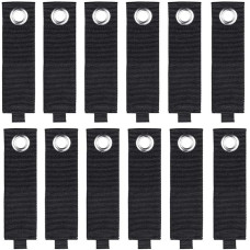 MoreChioce 12 Piece Extension Cable Holder, Cord Storage Straps, Extension Cable Organiser for Garden Water Pipes, Rope Organisation, Cable Boots and Garage Storage, 50 x 508 mm