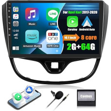 [8 branduolių 2G + 64G] CAMECHO Android 13 automobilinis radijas Opel Karl 2017-2020 su Navi Carplay Android Car, radijas 2 DIN 10 colių ekranas su DSP RDS Bluetooth Mirror Link