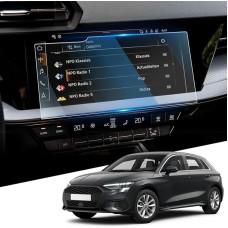 WEIPIN 10.1 Inch Navigation Tempered Glass Screen Protector for Aud-i A3 Type 8Y 2020-2024 / A3 8y Sportback, GPS Navigation Screen Protector with Tempered Glass 9H Scratch-Resistant Anti-Fingerprint