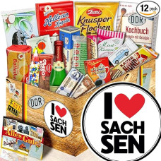 ostprodukte-versand I Love Saxony/Gift Set Saxony/Sweet GDR Gift Box