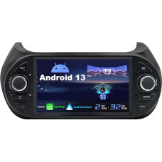 SXAUTO Android 13 IPS automobilinis radijas, tinkamas Fiat Fiorino/Qubo/Citroen Nemo/Peugeot Bipper - Belaidis CarPlay/Android automobilis - kamera Canbus Free - 2G + 32G 2 DIN - DAB vairo valdymas 4G WiFi BT