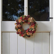 Marco Paul Dirbtinis Kalėdų vainikas Kabantys dekoracijos Žiemos prieskoniai 30cm namų dekoro oranžinės žvaigždės kaimiškas Kalėdų dekoracijos