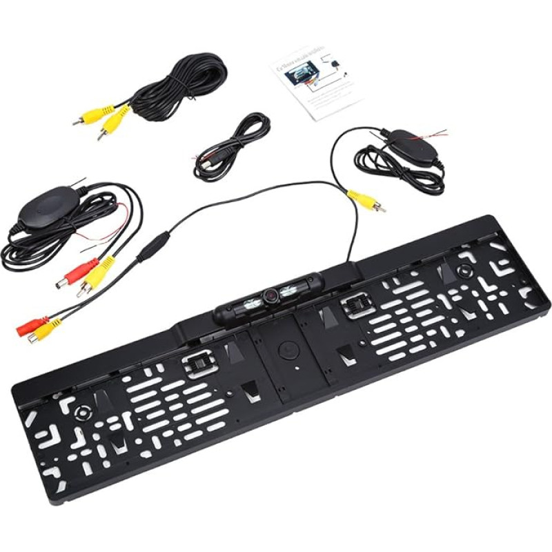 Atbulinės kameros numerio ženklo laikiklis, automobilio ES numerio ženklas 170 laipsnių IR atbulinės eigos kamera Belaidis atbulinės eigos kameros numerio ženklo laikiklis Parkavimo pagalba