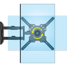 HILLPORT DY3255 Sieninis televizoriaus laikiklis, pasukamas 32-50 colių, 360° reguliuojamas laikiklis, skirtas televizoriaus ekranams ir monitoriams iki 19,8 kg, maksimali VESA 400 x 400 mm