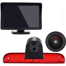 Transporter 4,3 colių LCD monitorius + 1280 x 720 pikselių 3. stabdžių šviesos atbulinės eigos kamera Vandeniui atspari naktinio matymo kamera, skirta furgonams Fiat Ducato X250 X290 Bus Box/Peugeot Boxter/Citroen Jumper
