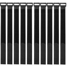 Pack of 10 Velcro Straps Reusable Cable Ties Cable Organizer (250 x 20 mm)