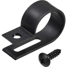 19 mm nailono R tipo kabelių spaustukas Laidų spaustukas su varžtais juodas, 50 vnt.