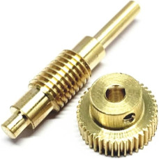 Krumplinė spiralinė 0,3 modulio sliekų pavarų rinkinys 25T 35T 45T 55T 70T 80 dantų Spur Gear 1: 20 1: 30 1: 30 1: 40 1: 50 1: 60 sliekų pavara Mitre Worm Worm (Dydis: sliekų velenas, spalva: 100 dantų + 5 mm Worm Worm strypo strypas )