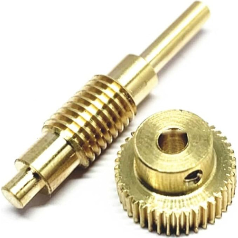 Krumplinė spiralinė 0,3 modulio sliekų pavarų rinkinys 25T 35T 45T 55T 70T 80 dantų Spur Gear 1: 20 1: 30 1: 30 1: 40 1: 50 1: 60 sliekų pavara Mitre Worm Worm (Dydis: sliekų velenas, spalva: 100 dantų + 5 mm Worm Worm strypo strypas )