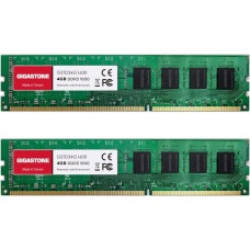 DDR3 OPERATYVIOJI ATMINTIS: GIGASTONE 8GB rinkinys (2x4GB) DDR3/DDR3L 1600MHz (1333MHz) PC3-12800 (PC3-10600) CL11 1.35V/1.5V 2Rx8 UDIMM 240 Pin Non-ECC Unbuffered PC Desktop Performance Atminties atnaujinimas