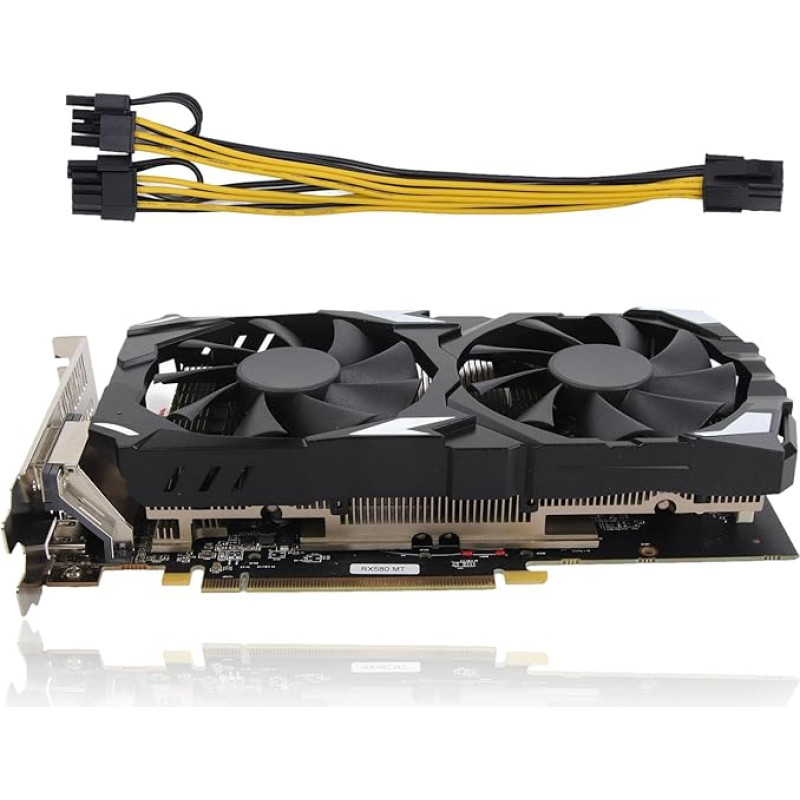 RX580 žaidimų vaizdo plokštė, 8 GB GDDR5 256 bitų vaizdo plokštės su keliomis sąsajomis 