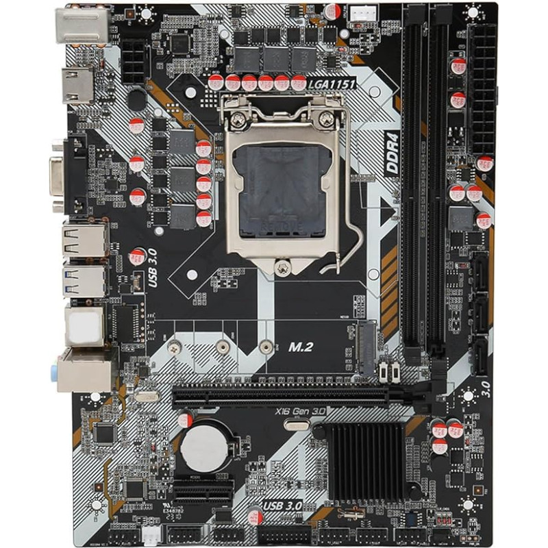 B365 LGA 1151 motininė plokštė, ATX kompiuterio motininė plokštė staliniams kompiuteriams, DDR4 DIMM, PCI E 16X Gen 3.0, SATA3.0, M.2 sąsaja, USB3.0, USB2.0, HDMI, VGA, PCI E 1X