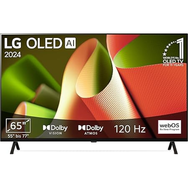 LG OLED65B49LA TV 65 Inch (165 cm) OLED TV (α8 4K AI Processor, webOS 24, Dolby Vision, up to 120 Hz) [Model Year 2024]