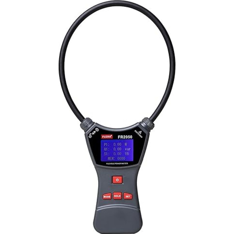 Zangenstrommesser, Flexibler Klemmleistungszähler Klemmeinlaufstromzähler Flexibler Stromsensor Klemmen Watt-Stunde Meter FR2050,Elektrowerkzeuge und -tester