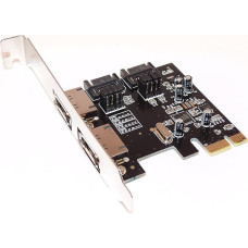 PCI Express 1x - 2 prievadų SATA 3 (SATA III) valdiklio kortelė - vidinė ir (arba) išorinė - mikroschemų rinkinys ASM1061