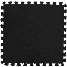 12 Stück Schaumstoff-Bodenmatte, Wohnzimmer, quadratisch, spleißbar, for den Haushalt, Krabbelteppich for Wohnzimmer, Schlafzimmer, Dekoration(Black)