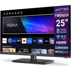 Antteq V25-AF3Q1 Smart TV 25 Inch (TV 62 cm), FHD, Triple Tuner (DVB-T2/S2/C), App Store, Netflix, Prime Video, DAZN, UVM, WiFi, Hotel Mode, 2024