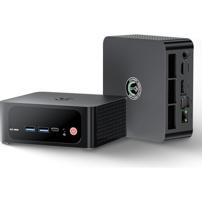 TRIGKEY Mini PC S6 Pro AMD Ryzen 7 7735HS (iki 4.75GHz, 8C/16T) Mikro kompiuteris, 32GB DDR5 RAM + 500GB ROM SSD PCIe 4.0 Mini stalinis žaidimų kompiuteris, HDMI│DP│Type-C, WiFi 6│BT5.2, │USB 4.0│LAN 2.5G