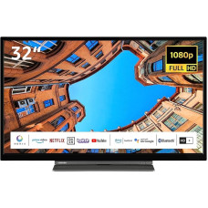 Toshiba 32LK3C63DAW 32 Inch TV/Smart TV (Full HD, HDR, Alexa Built-In, Triple Tuner, Bluetooth) - Includes 6 Months HD+ [2023]