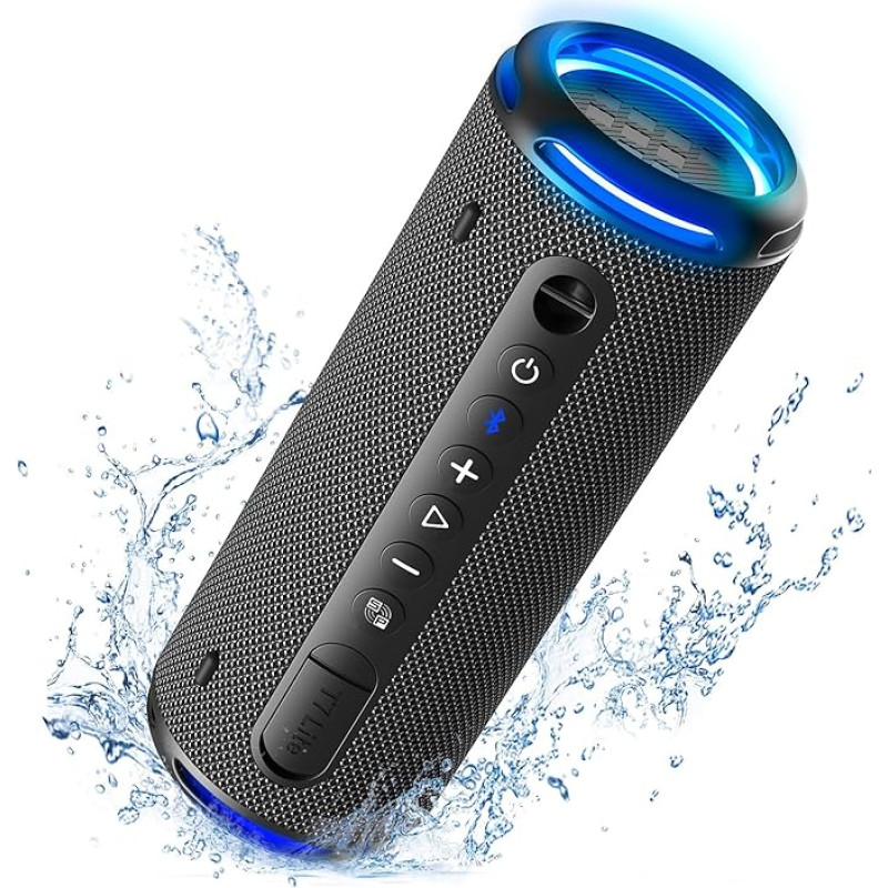 Tronsmart T7 Lite Bluetooth Speaker with Dual Driver, Strong Bass, IPX7 Waterproof, Stereo Sound, 24h Playtime Music Box for Parties, Outdoors