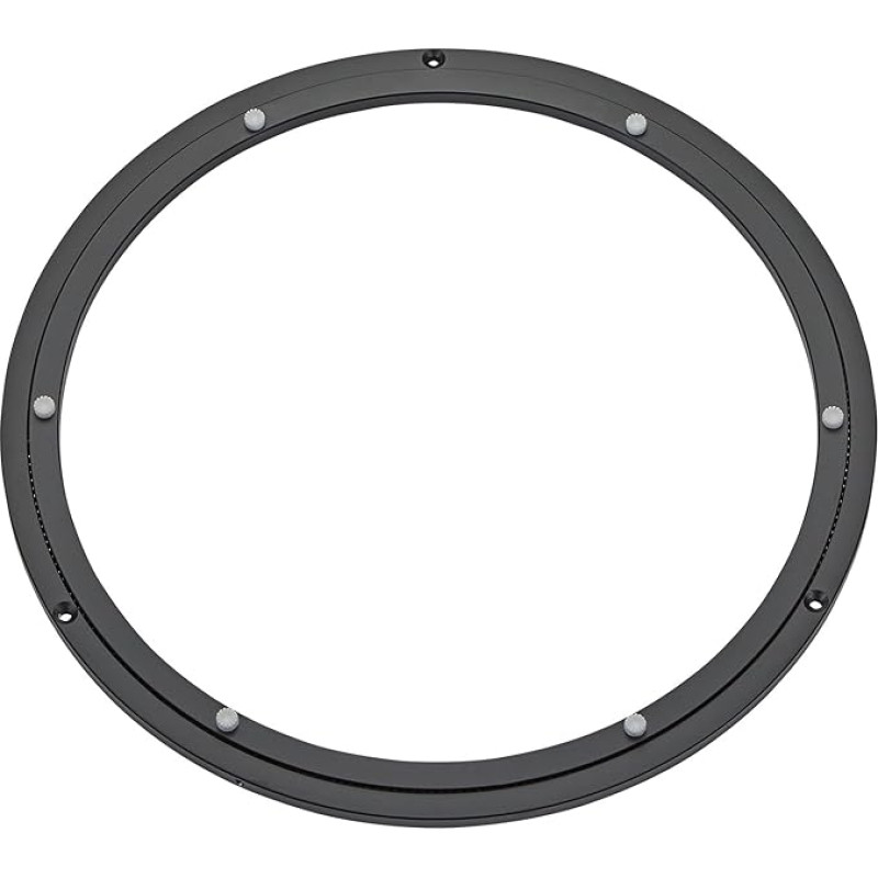Aluminium Slewing Ring Black Diameter 391 mm Maximum Load 100 kg, Rotating Ring Robust, Ball Bearing, Rustproof Turntable for Turntable, Exhibitions and Mechanical Engineering
