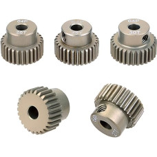 Motorritzel, Zahnrad, Modulritzel, 5 Stück 64DP Stirnrad 3,175 mm Innenlochzahnrad 21~50T Motorritzel for 1/10 Elektroauto-Stirnradkegel(5pcs 41t 45t)