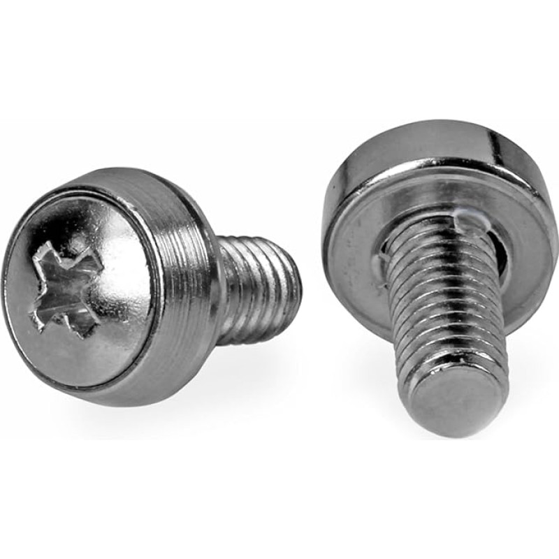 StarTech.com M6 x 12mm Mounting Screws Pack of 100 M6 Screws for Server Rack and Server Cabinet