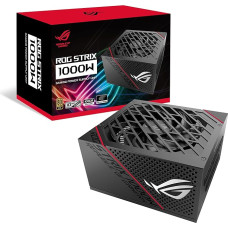 ASUS ROG STRIX 1000W auksinis žaidimų maitinimo šaltinis (16 kontaktų PCIe kabelis, 1000 W, 80 Plus Gold sertifikatas, 0 dB technologija, Axial-Tech ventiliatorius, suderinamas su ATX 3.0, pritaikytas PCIe 5.0, juodas)