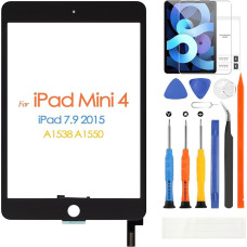 ARSSLY jutiklinis ekranas iPad Mini 4 7.9 2015 Skaitmeninis jutiklinis ekranas iPad A1538 A1550 atsarginis stiklas su įrankiais (ne LCD juodas)