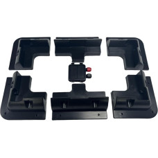 Solarmodul-Halterungen, bohrfrei, ABS-Solarmodul-Halterungen, Stütz-Set für Dächer von Wohnmobilen, Wohnwagen, Fahrzeugen, Wohnmobilen, Garagen, Schuppen, Booten, Schwarz, 7 Stück