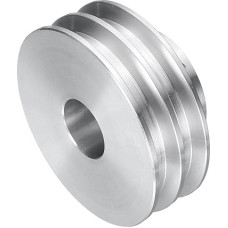 aprūpinimo žemėlapis V tipo skriemulys 18mm Bore 60mm OD Double Groove Aliuminio lydinio variklio veleno grąžtas 6mm PU formos diržas