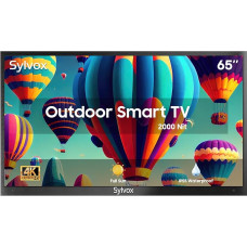 SYLVOX Pool Pro 65 Inch Outdoor TV with 4K UHD, 2000nit Brightness, IP55 Waterproof, Voice Assistabt, Outdoor Smart Android Heel, Screen Mirroring Sun Readable